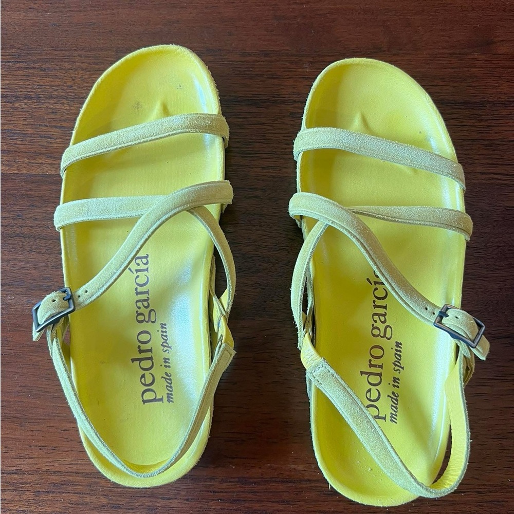 Pedro Garcia Yellow Sandals Minimalist Design